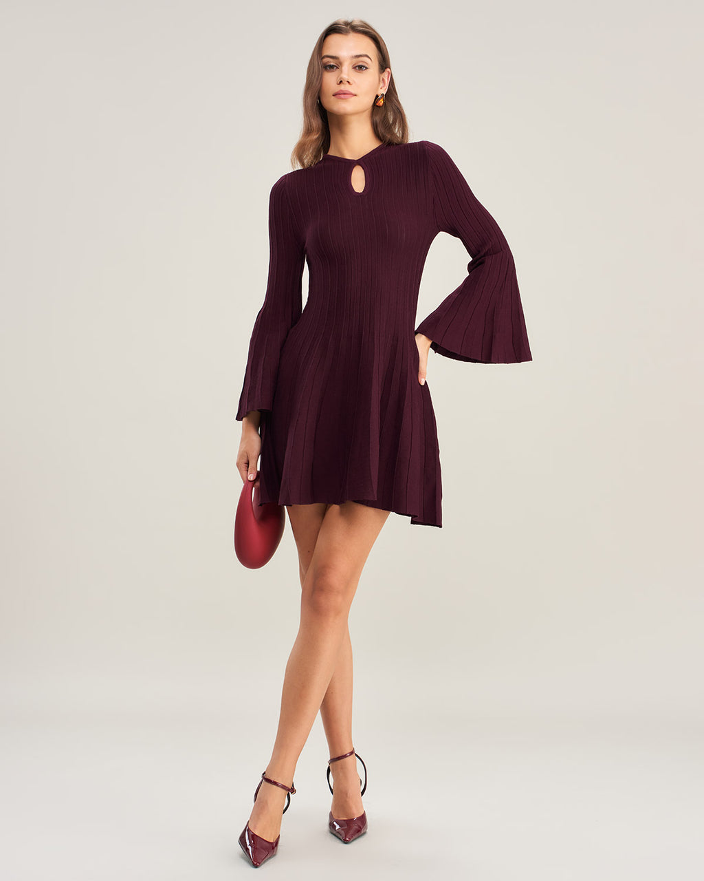 Women's Knitted Viscose Sweater Dress Dresses - RIHOAS