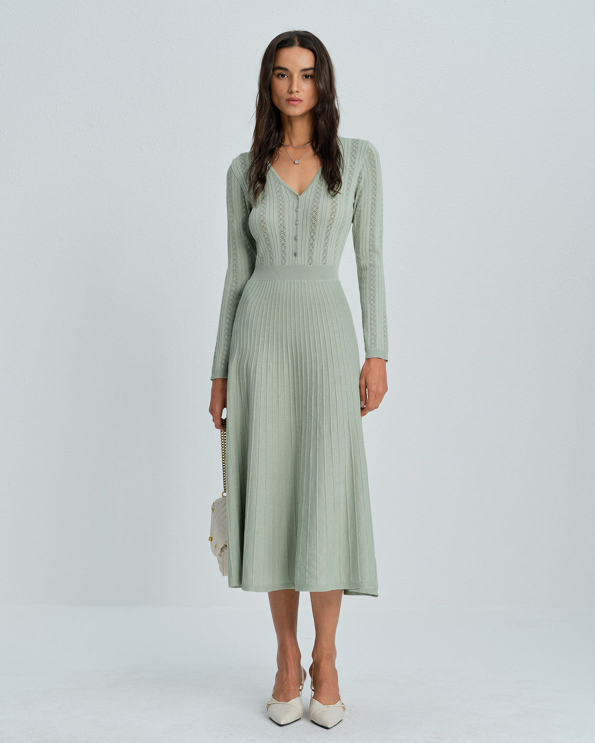 Women's Knitted Viscose Sweater Dress Dresses - RIHOAS