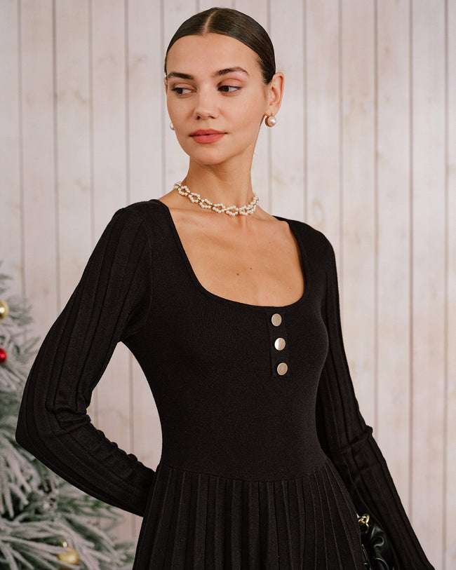 Women's Knitted Viscose Sweater Dress Dresses - RIHOAS