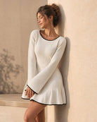 Women's Knitted Viscose Sweater Dress - RIHOAS