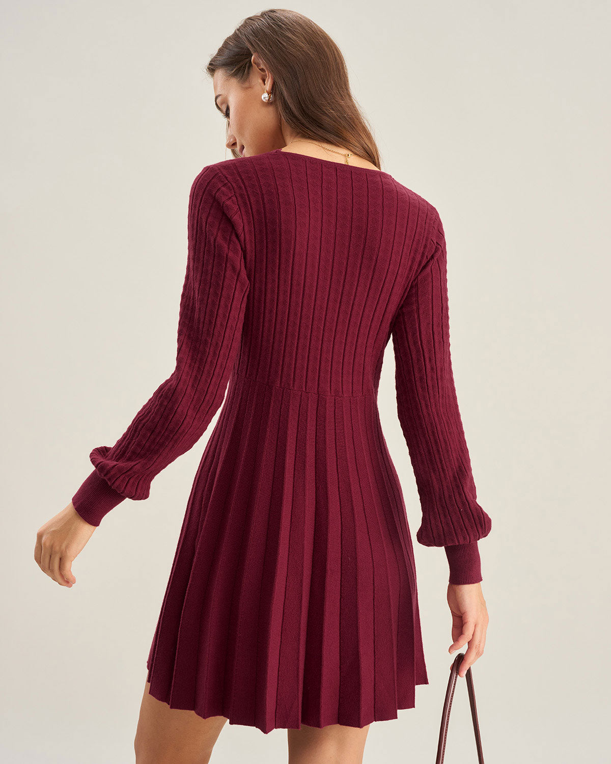 Women's Knitted Viscose Sweater Dress Dresses - RIHOAS