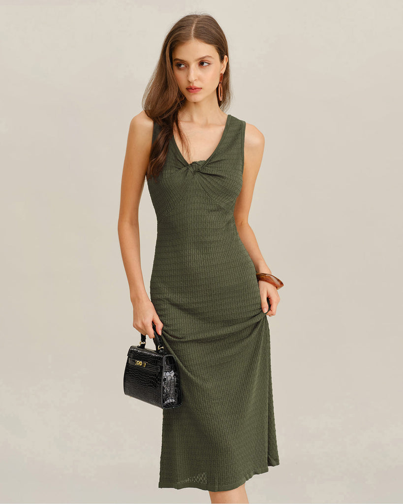 Women's Knitted Viscose Sweater Dress Dresses - RIHOAS