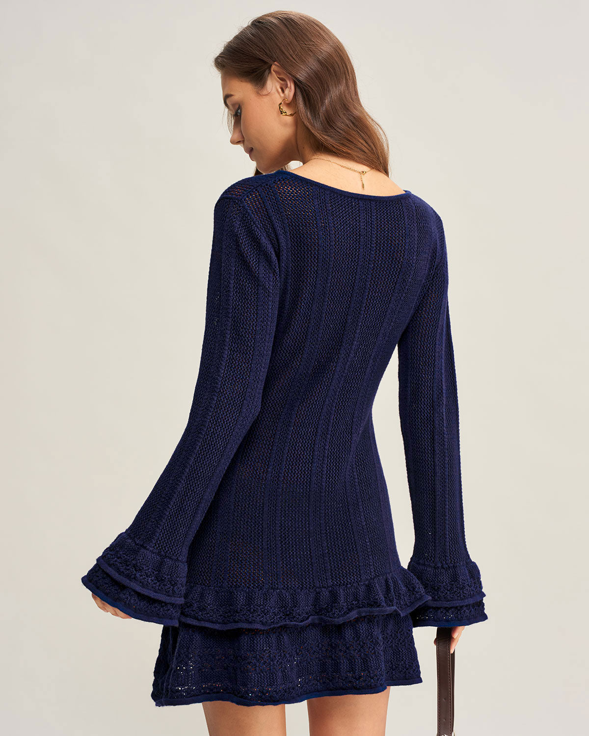 Women's Knitted Viscose Sweater Dress Dresses - RIHOAS