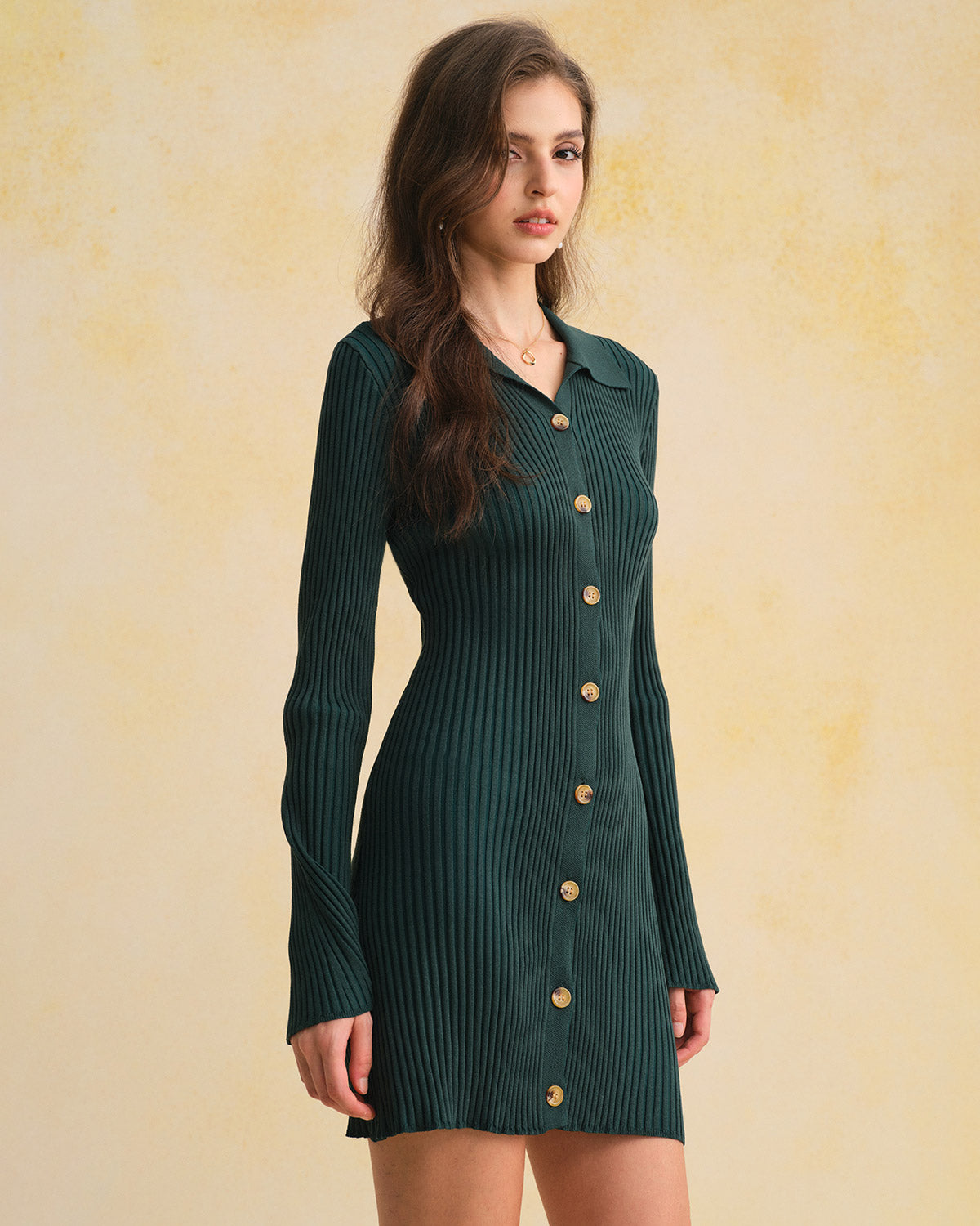 Women's Knitted Viscose Sweater Dress Dresses - RIHOAS