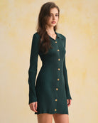 Women's Knitted Viscose Sweater Dress Dresses - RIHOAS