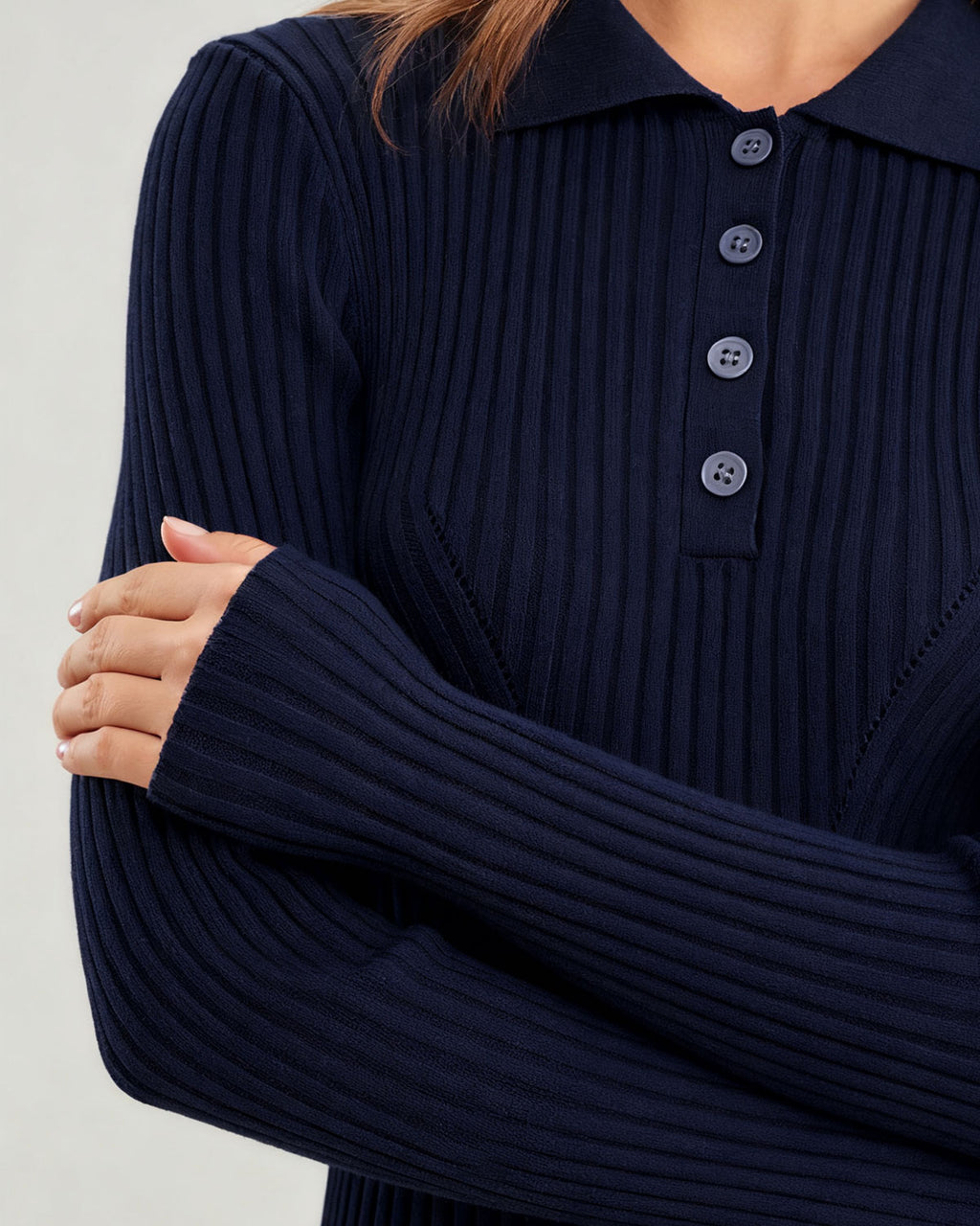 Women's Knitted Viscose Sweater Dress Dresses - RIHOAS