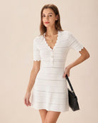 Women's Knitted Viscose Sweater Dress Dresses - RIHOAS