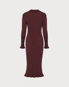 Women's Knitted Viscose Sweater Dress - RIHOAS - 02