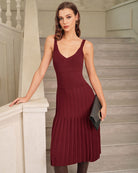 Women's Knitted Viscose Sweater Dress Dresses - RIHOAS