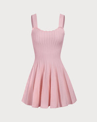 Pink Knitted Sweater Dress