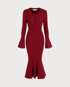 Women's Knitted Viscose Sweater Dresses Dresses - RIHOAS