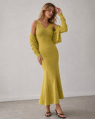 Women's Knitted Viscose Sweater Dresses - RIHOAS - 05