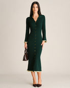 Women's Knitted Viscose Sweater Dresses - RIHOAS - 01