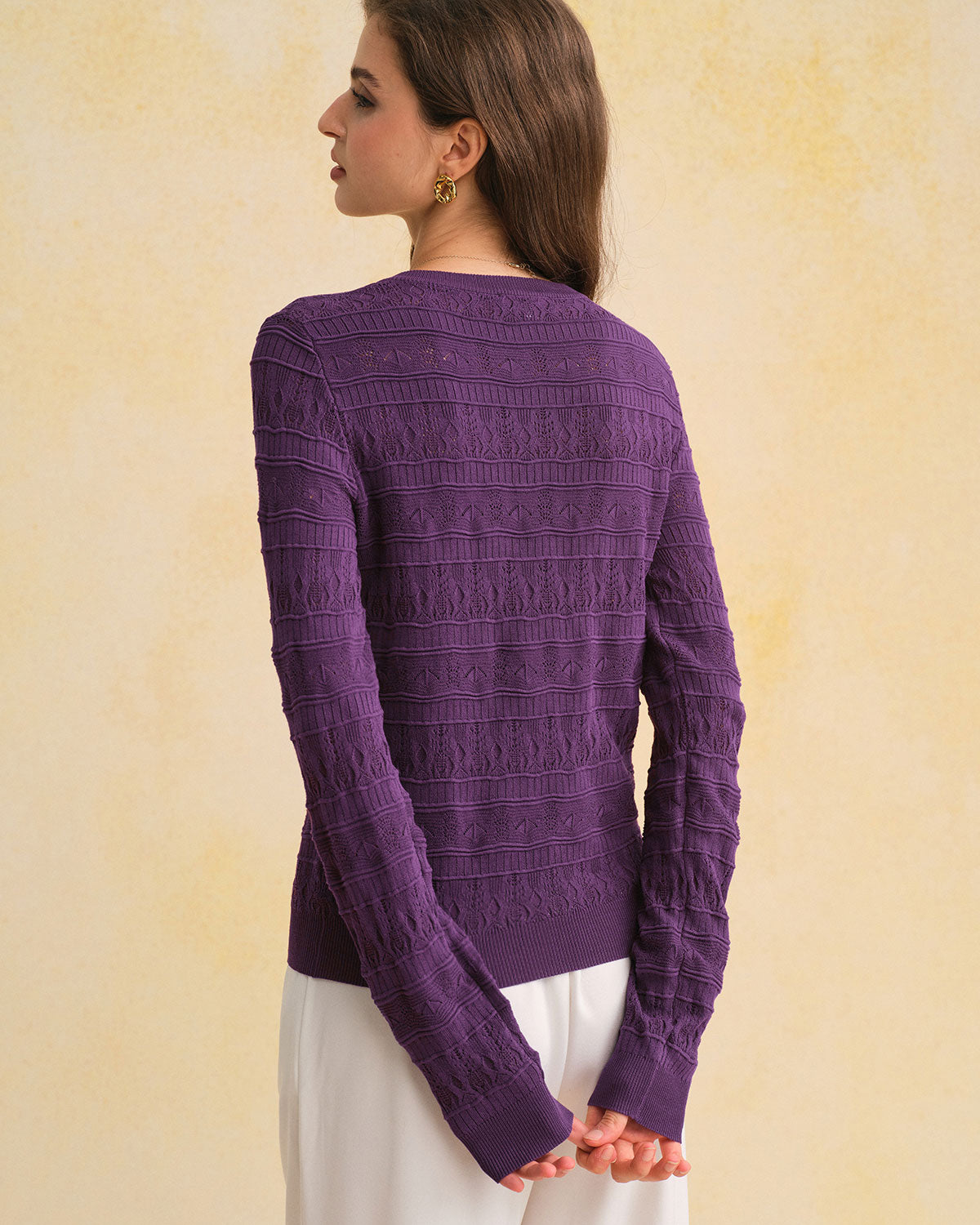 Women's Knitted Viscose Sweater Tops - RIHOAS
