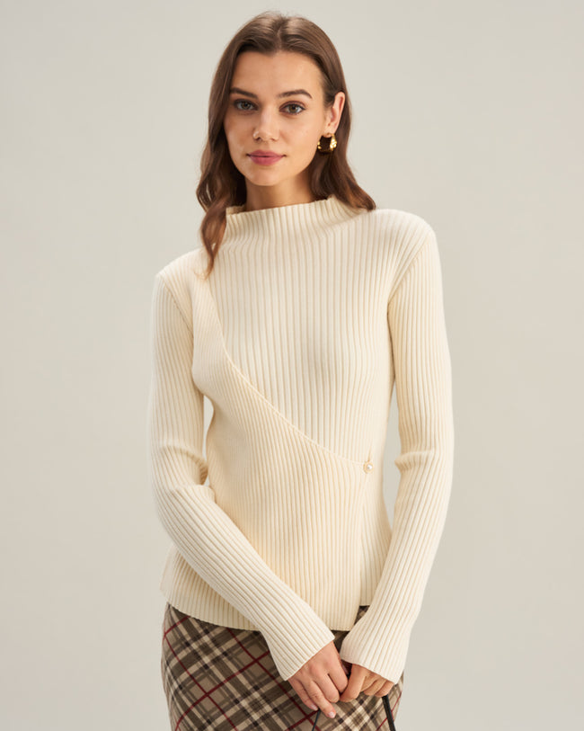 Women's Knitted Viscose Sweater Tops - RIHOAS