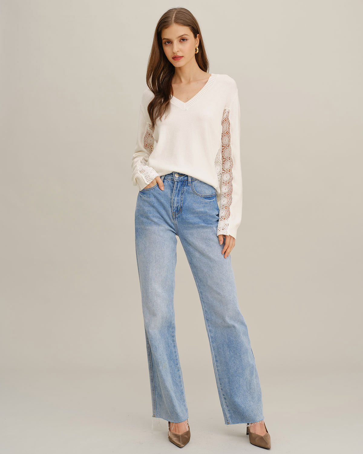 Women's Knitted Viscose Sweater Tops - RIHOAS