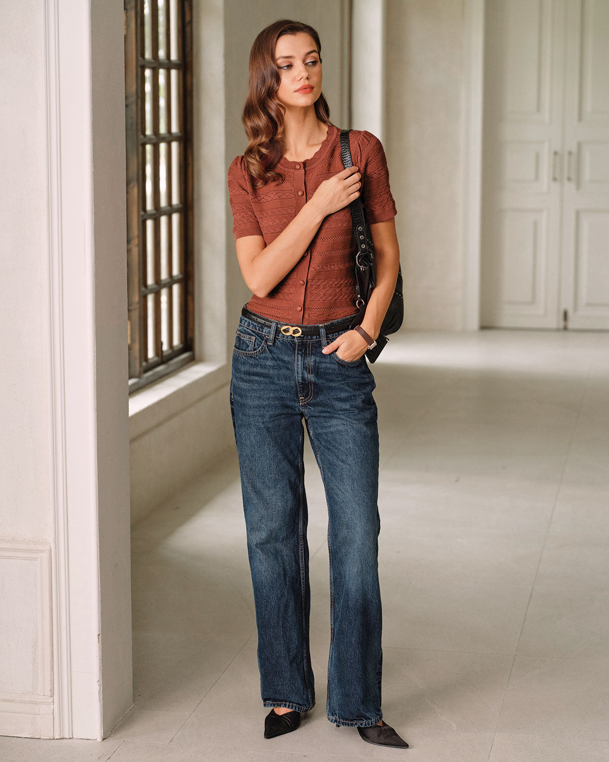 Women's Knitted Viscose Sweater Tops - RIHOAS