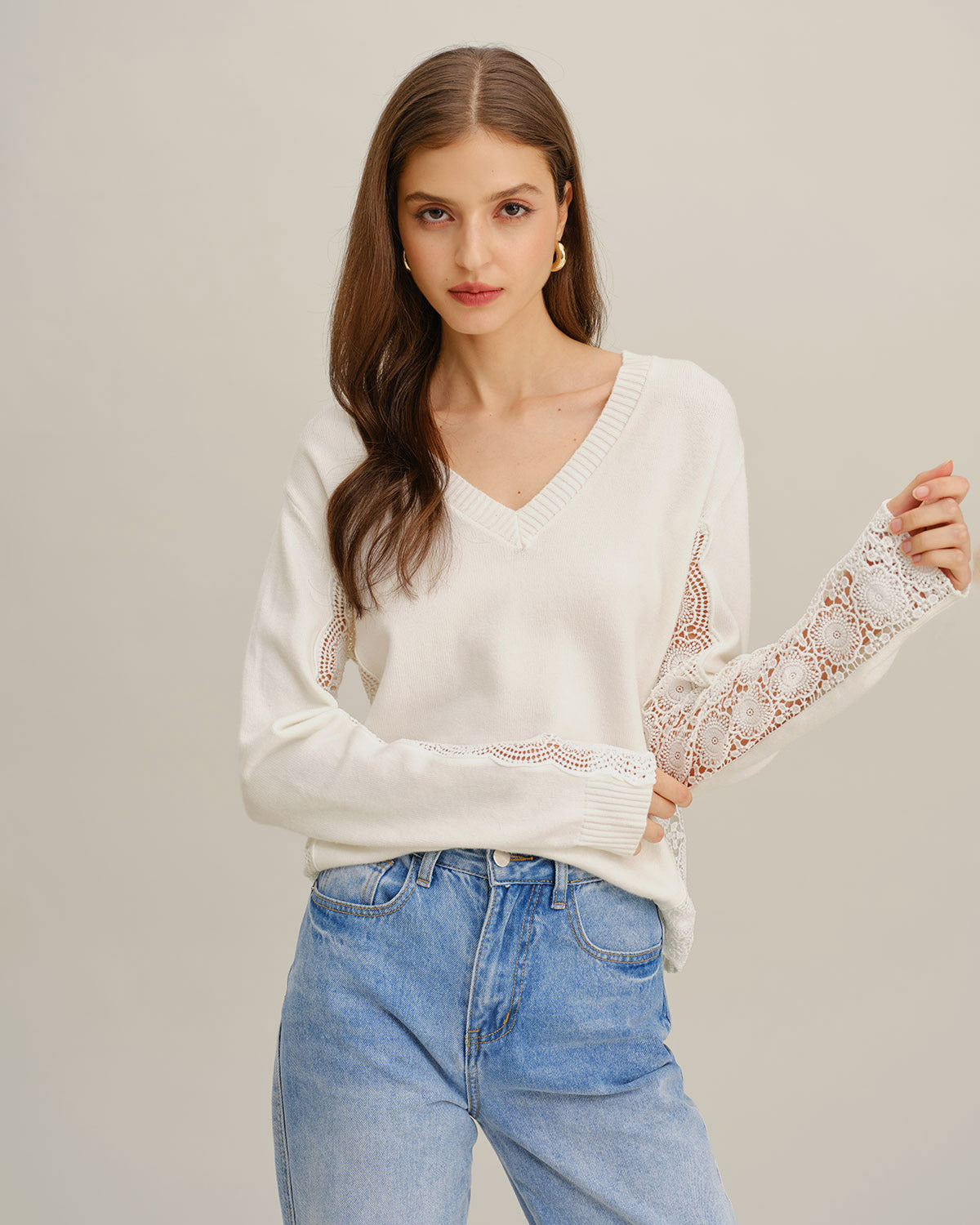 Women's Knitted Viscose Sweater Tops - RIHOAS