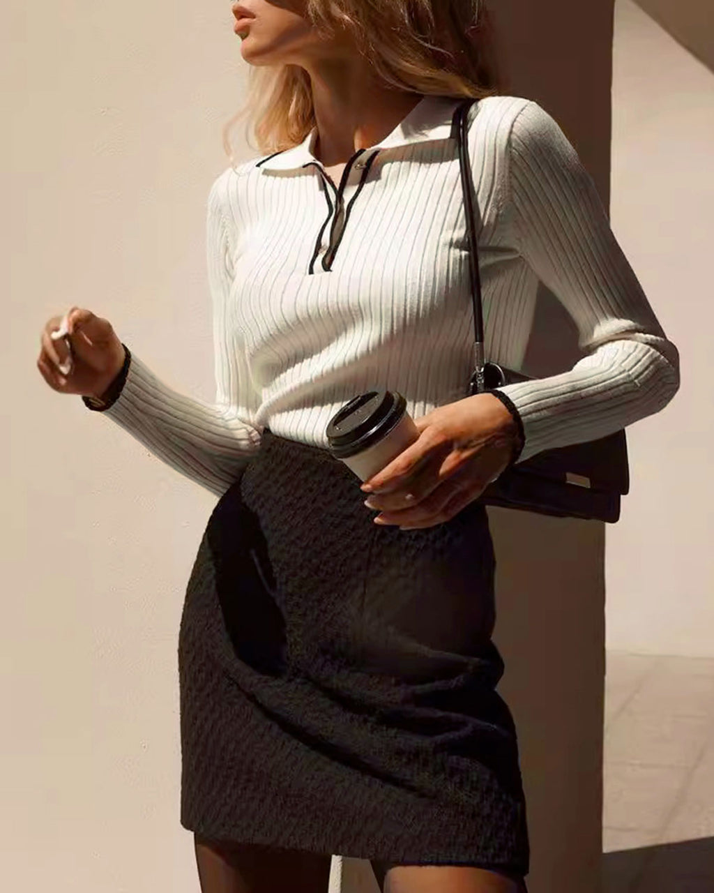 Women's Knitted Viscose Sweater Tops - RIHOAS