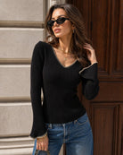 Women's Knitted Viscose Sweater - RIHOAS