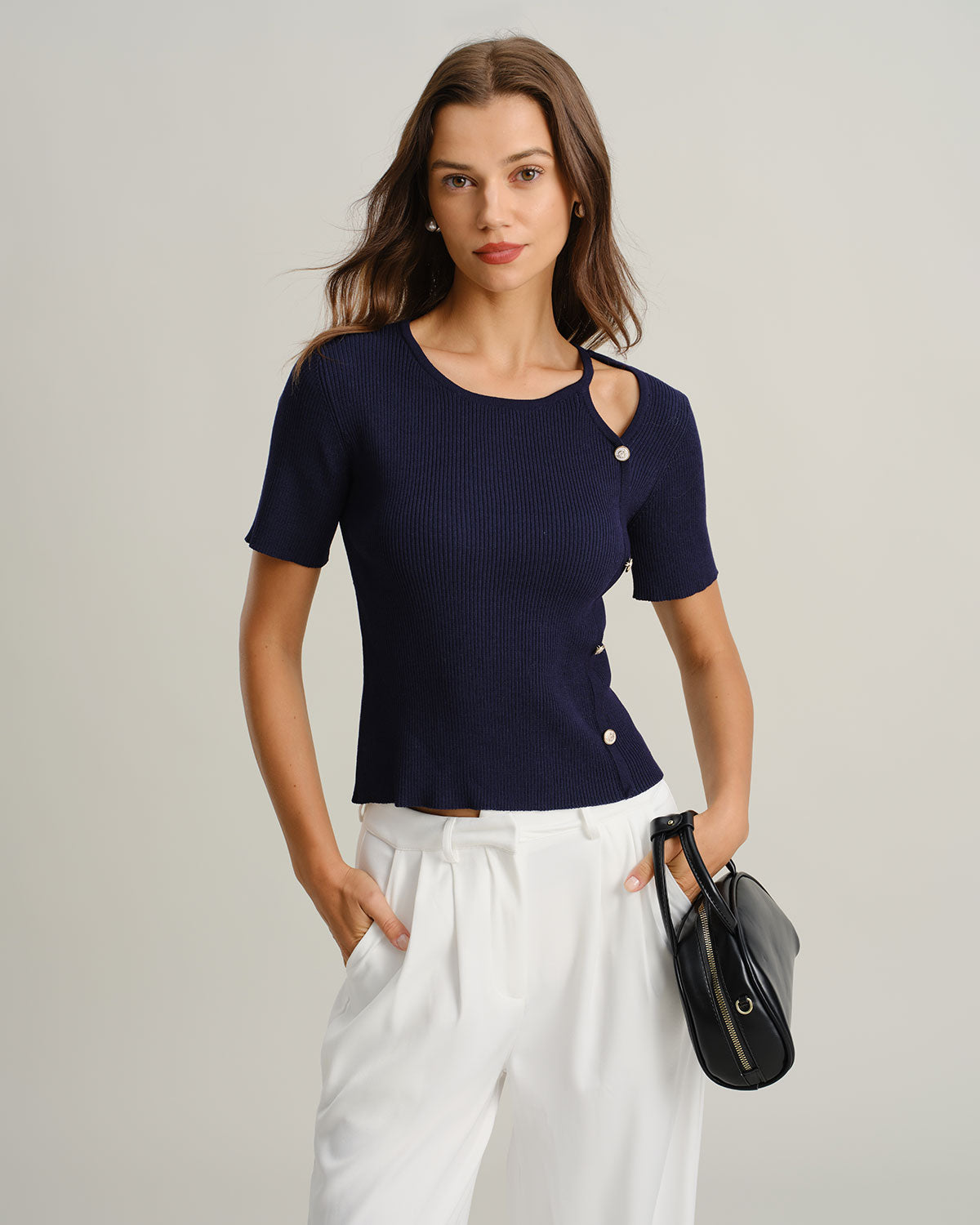 Women's Knitted Viscose Sweater Tops - RIHOAS