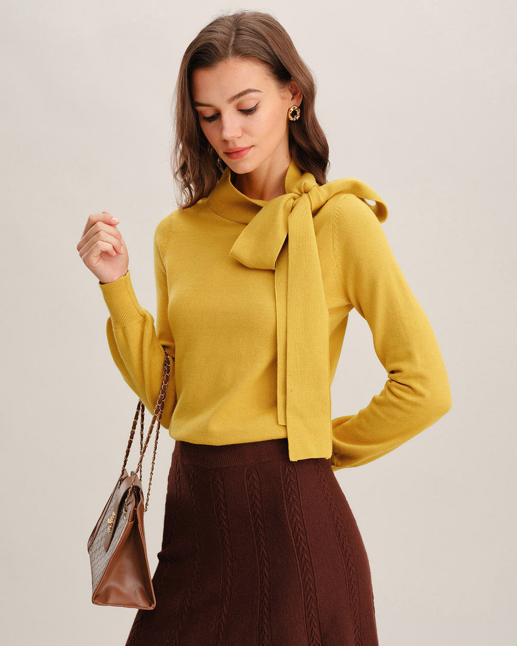 Women's Knitted Viscose Sweater Tops - RIHOAS