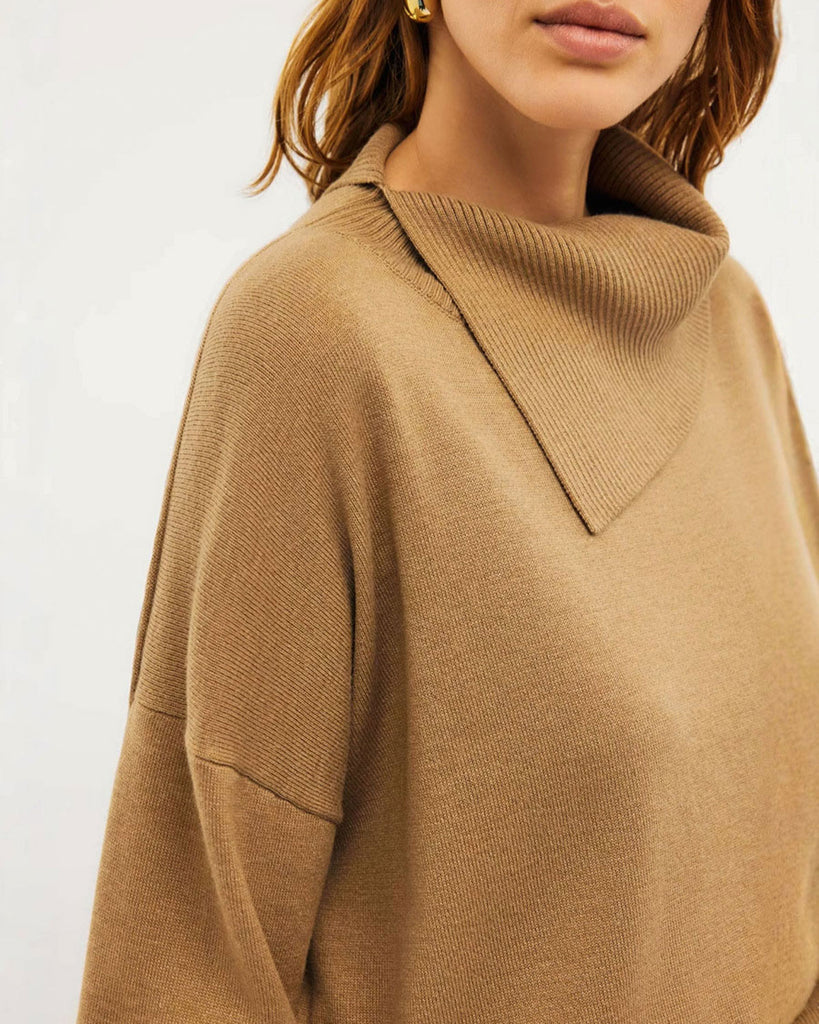 Women's Knitted Viscose Sweater Tops - RIHOAS