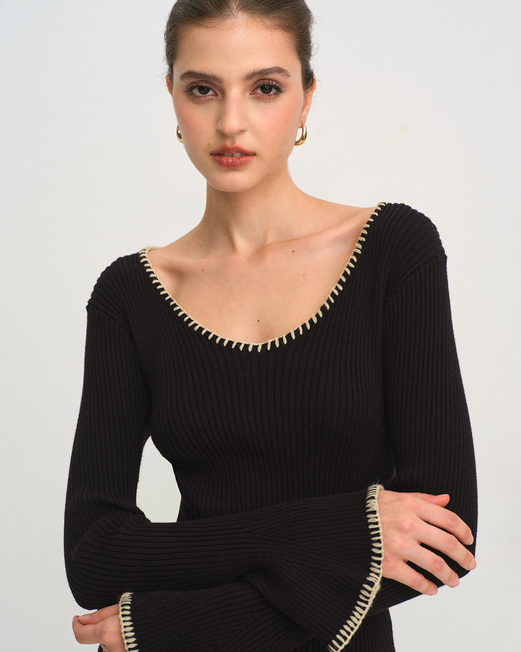 Women's Knitted Viscose Sweater Tops - RIHOAS