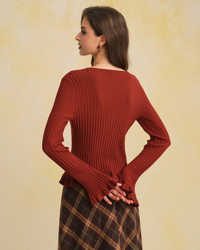 Women's Knitted Viscose Sweater Tops - RIHOAS