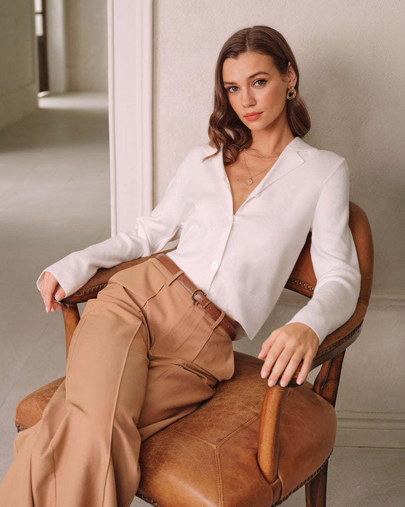Women's Knitted Viscose Sweater Tops - RIHOAS