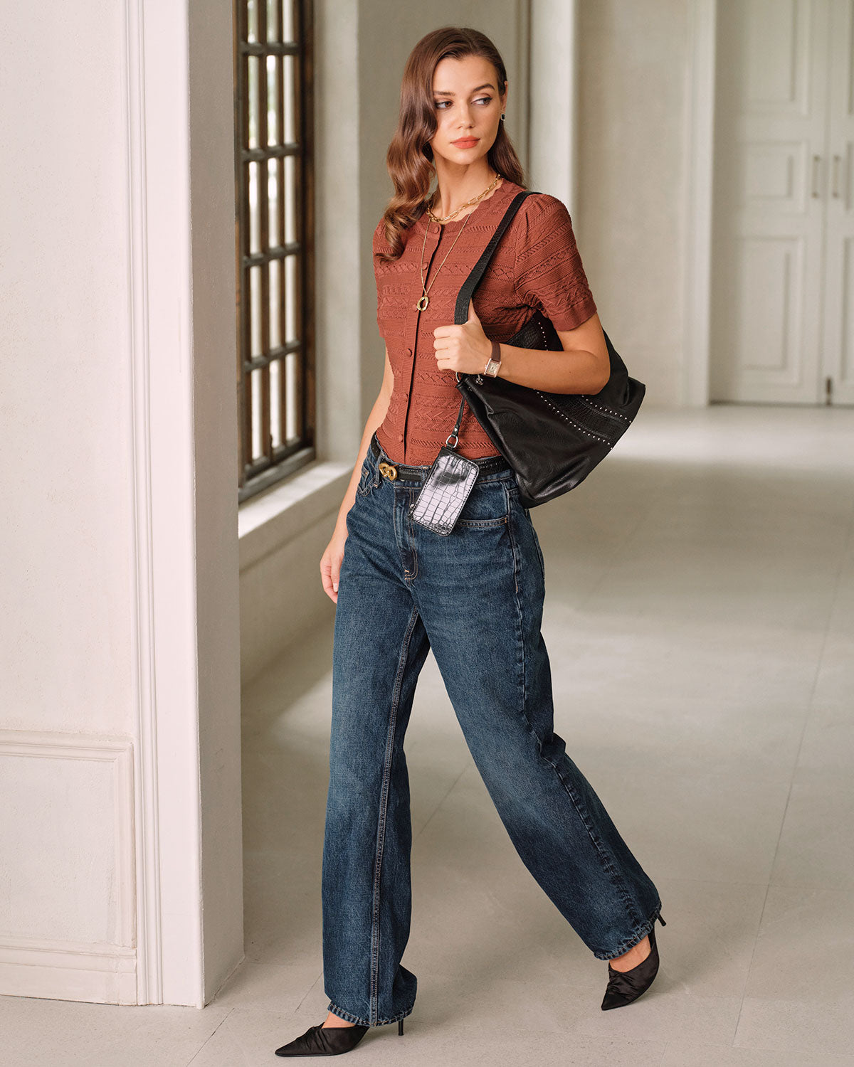 Women's Knitted Viscose Sweater Tops - RIHOAS