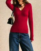 Women's Knitted Viscose Sweater Tops - RIHOAS