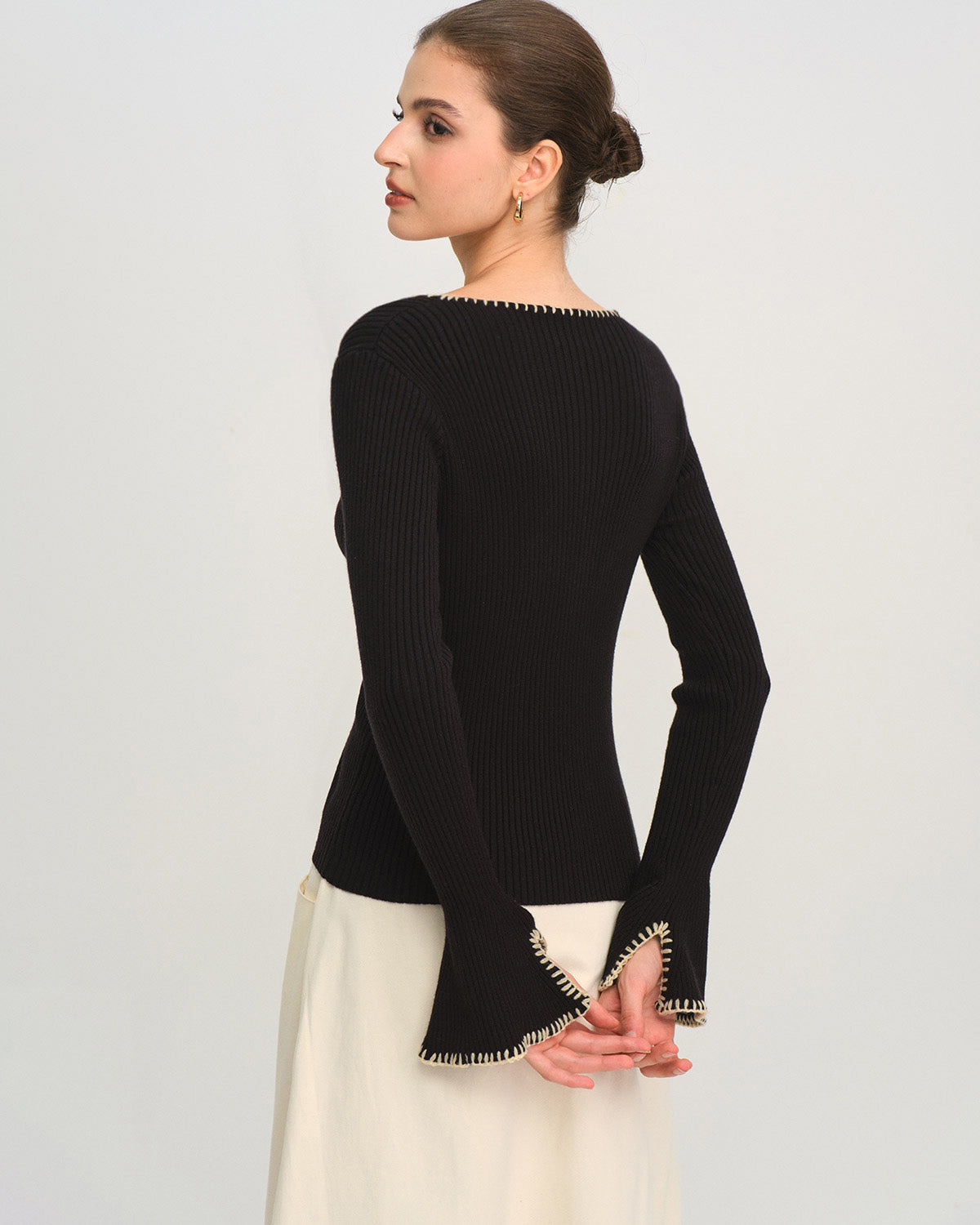 Women's Knitted Viscose Sweater Tops - RIHOAS