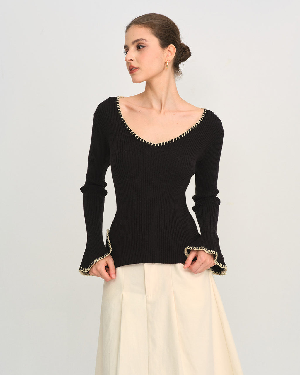 Women's Knitted Viscose Sweater Tops - RIHOAS