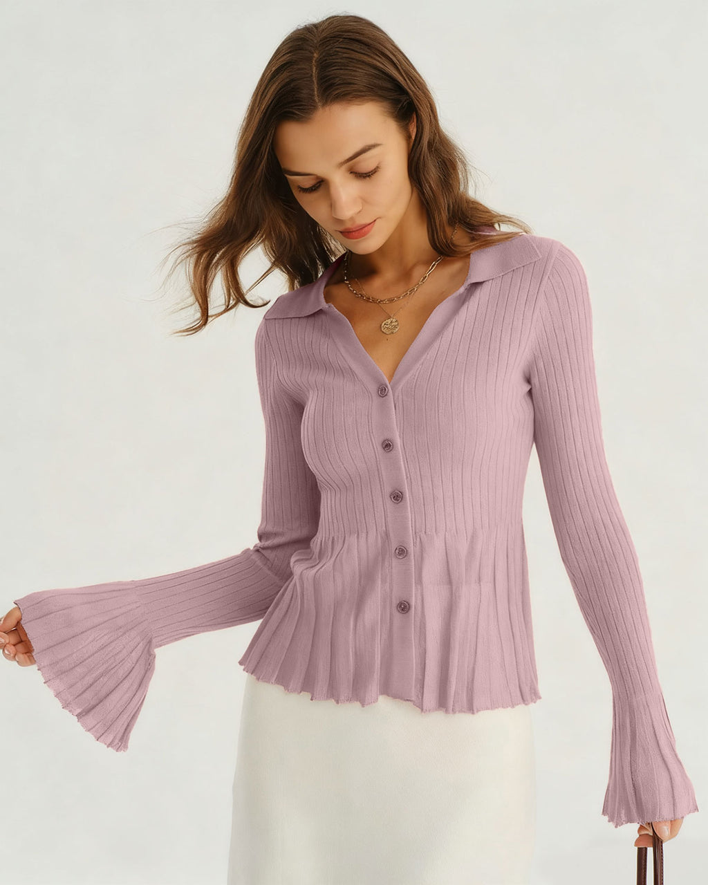 Women's Knitted Viscose Sweater Tops - RIHOAS