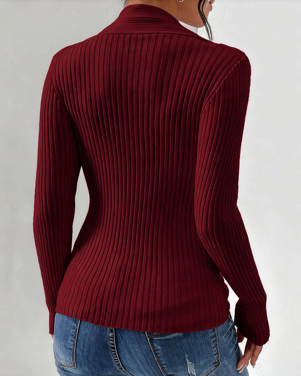 Women's Knitted Viscose Sweater Tops - RIHOAS