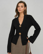 Women's Knitted Viscose Sweaters Tops - RIHOAS