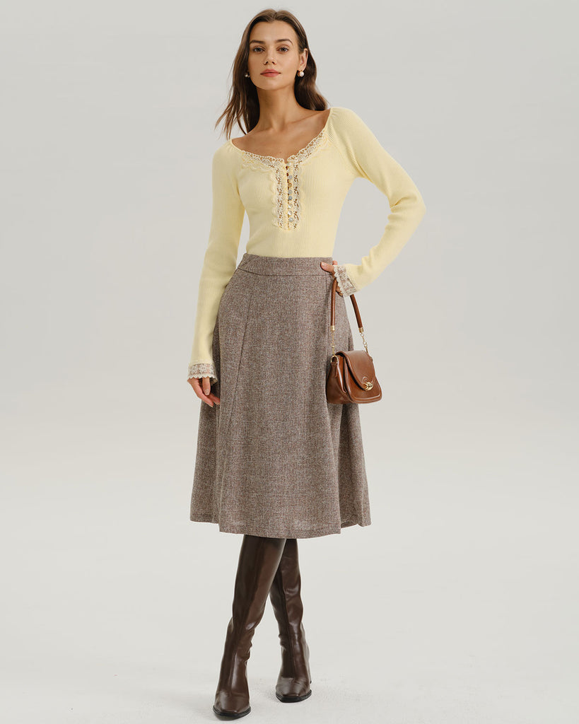 Women's Knitted Viscose Sweaters Tops - RIHOAS