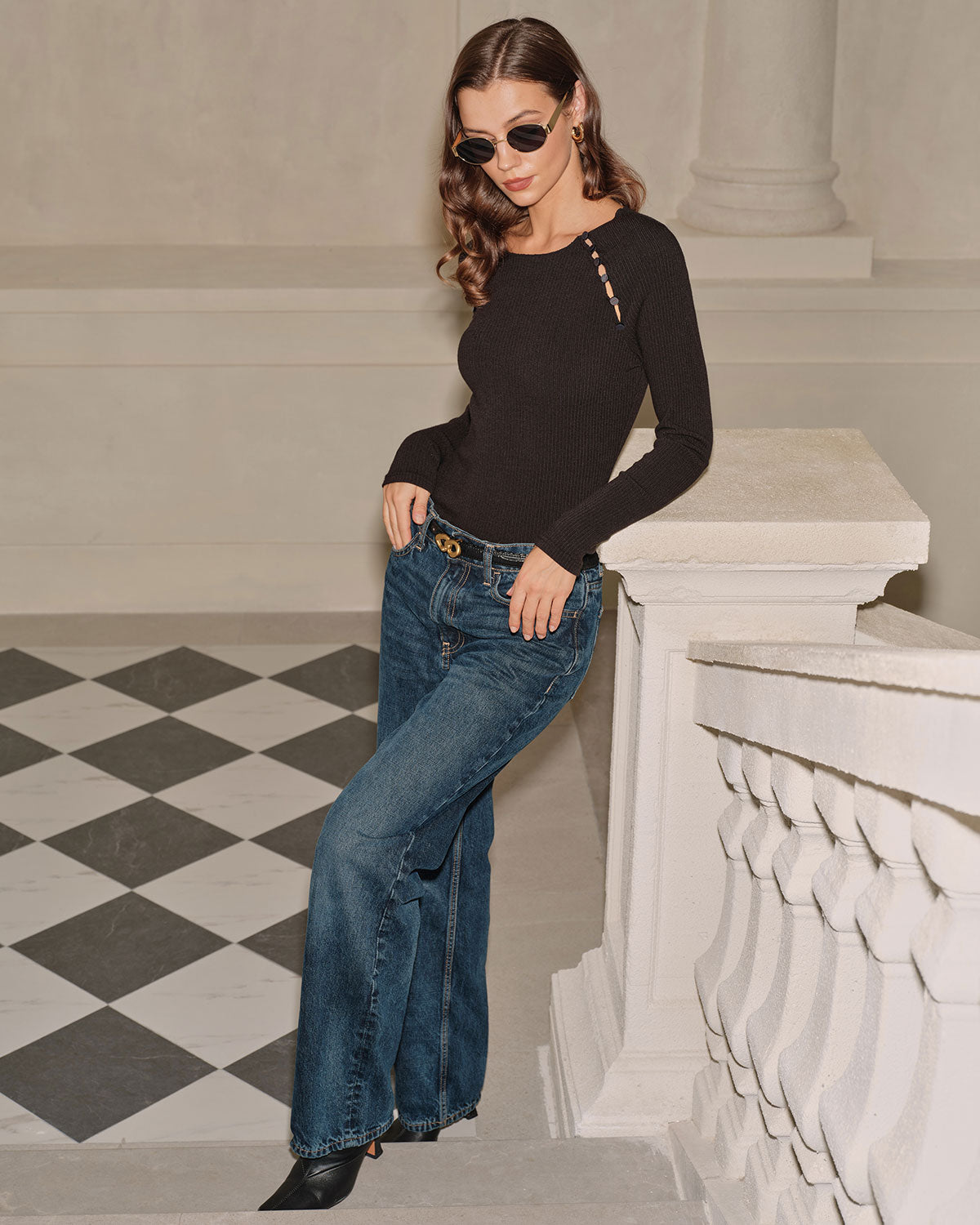 Women's Knitted Viscose T-Shirt Tops - RIHOAS