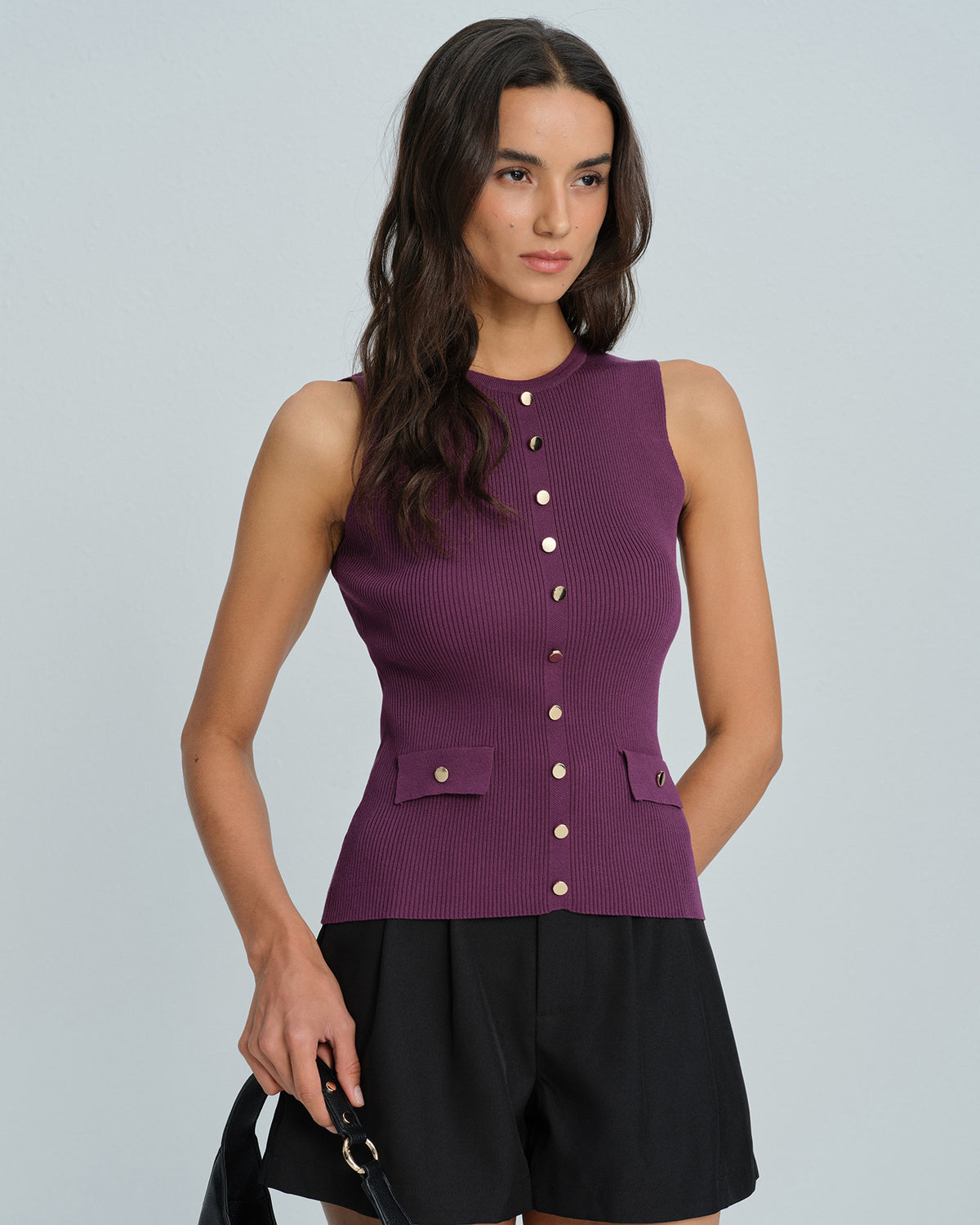 Women's Knitted Viscose Tank Tops Tops - RIHOAS