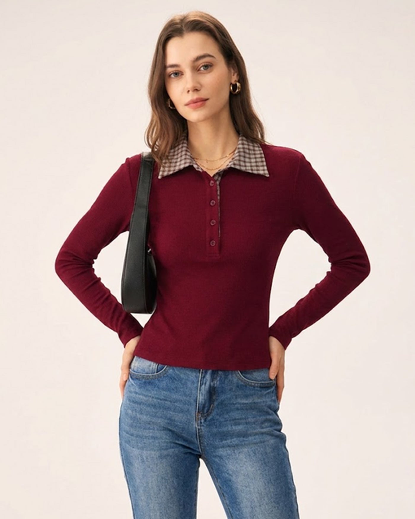 Women's Knitted Viscose Tees Tops - RIHOAS