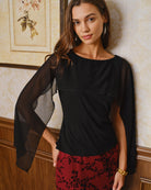 Women's Knitted Viscose Tees Tops - RIHOAS