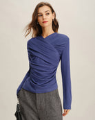 Women's Knitted Viscose Tees Tops - RIHOAS