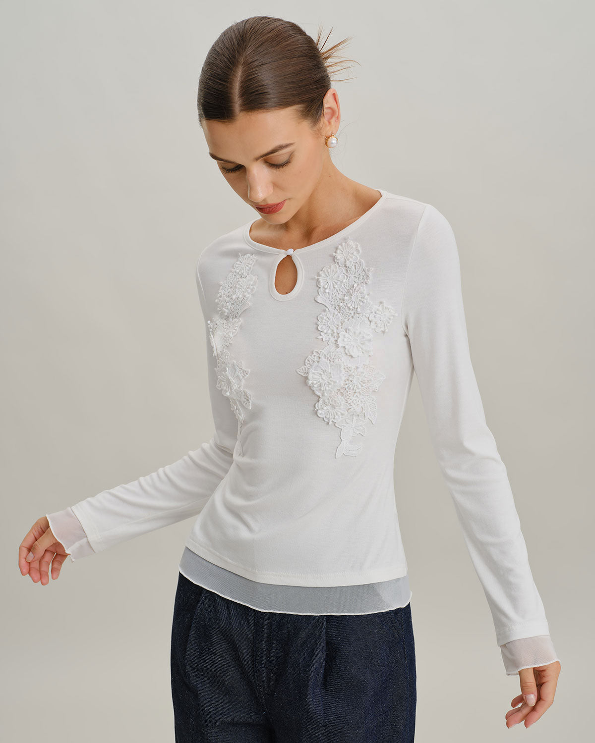 Women's Knitted Viscose Tees Tops - RIHOAS