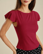 Women's Knitted Viscose Tees Tops - RIHOAS