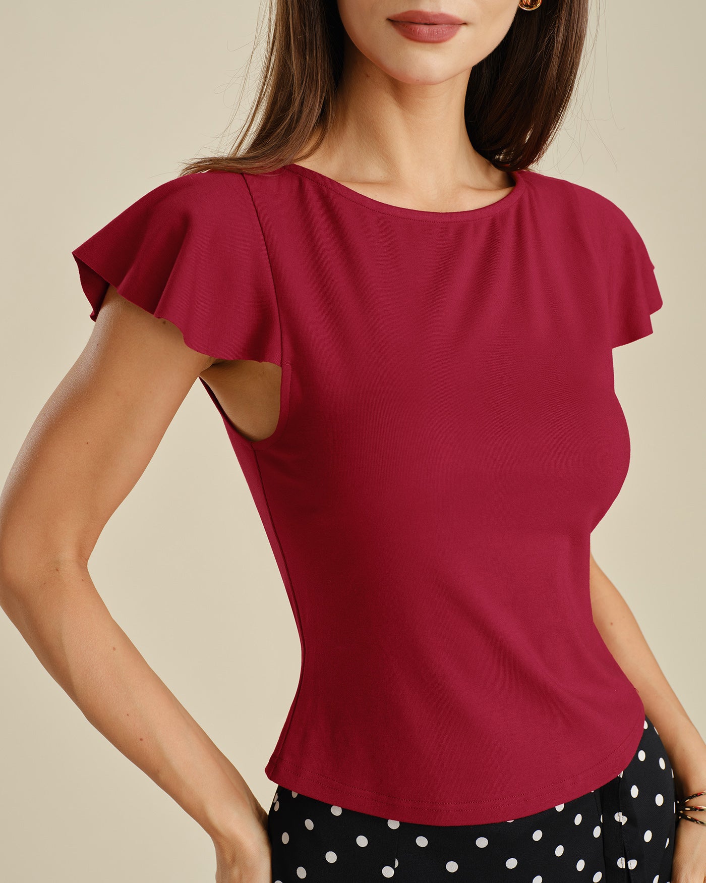 Women's Knitted Viscose Tees Tops - RIHOAS