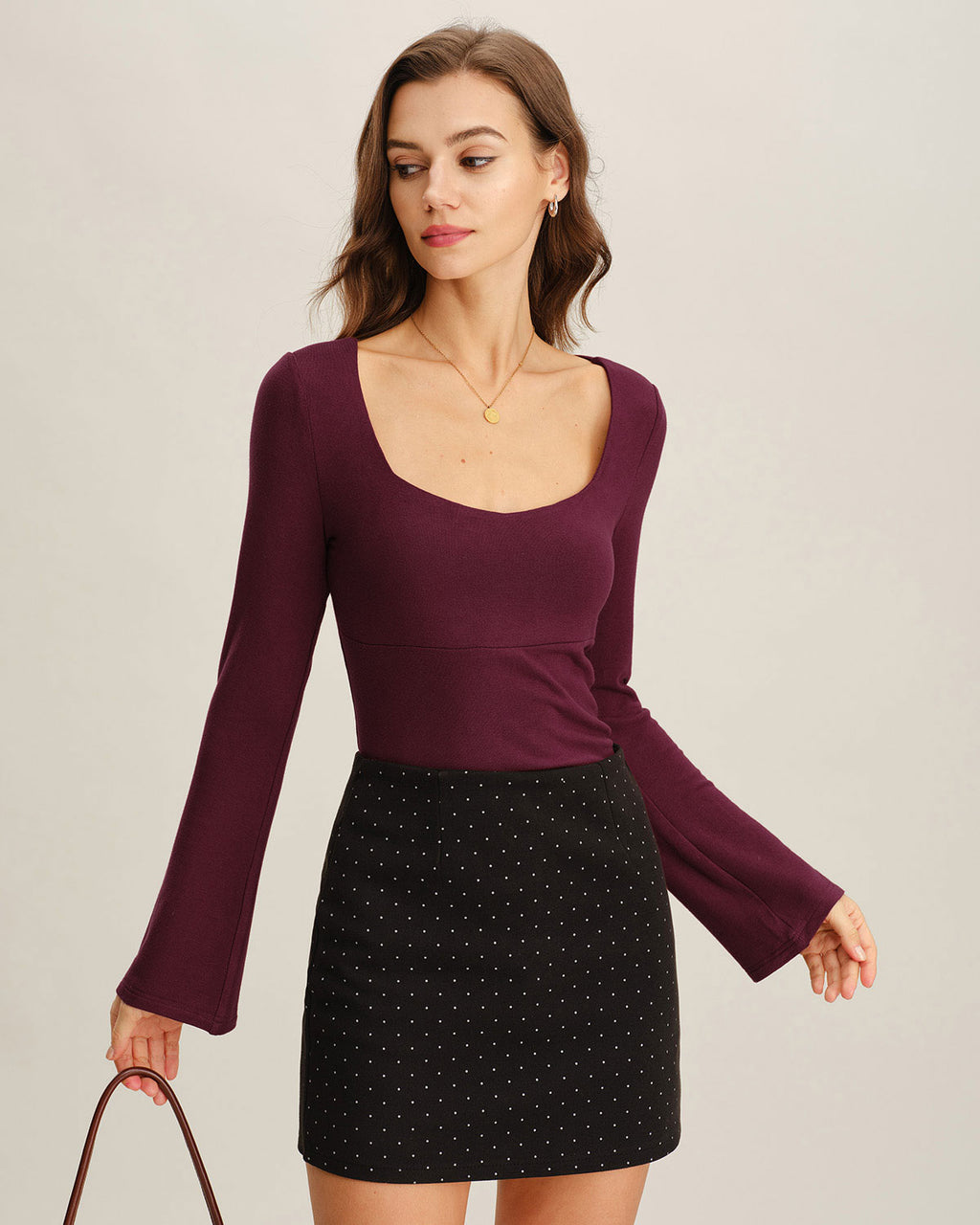 Women's Knitted Viscose Tees Tops - RIHOAS