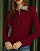 Women's Knitted Viscose Tees Tops - RIHOAS