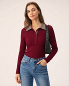 Women's Knitted Viscose Tees Tops - RIHOAS