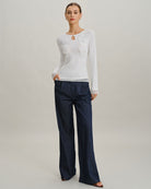 Women's Knitted Viscose Tees Tops - RIHOAS